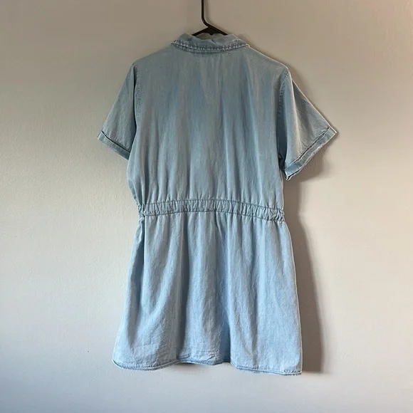 Speed Limit MPH Acid Wash Denim Mini Dress XL - Picture 2 of 6